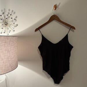 Black Fitted Bodysuit with stretchy straps